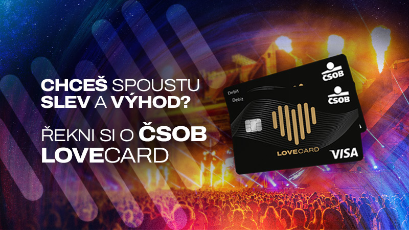 Beats for Love představuje ČSOB LOVECARD. Karta plná hudebních benefitů pro všechny milovníky hudby a festivalových zážitků