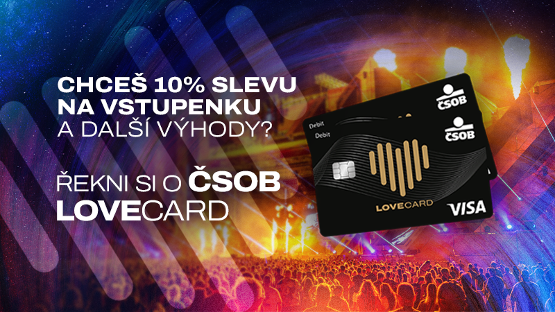 Beats for Love představuje ČSOB LOVECARD. Karta plná hudebních benefitů pro všechny milovníky hudby a festivalových zážitků